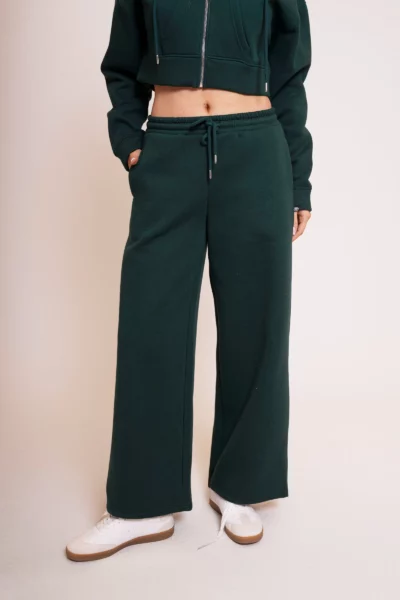 Damskie Zielone Spodnie Dresowe Oversize